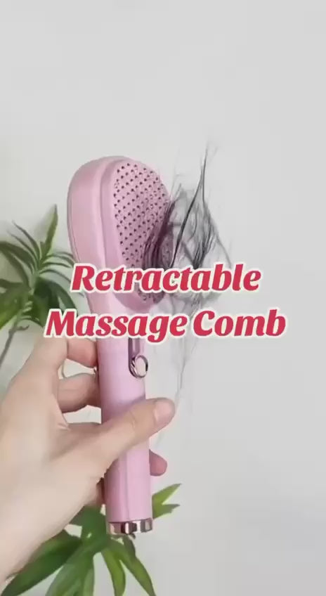 Telescopic Massage Comb Self Cleaning Brush